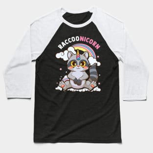 Raccoon Unicorn Baseball T-Shirt